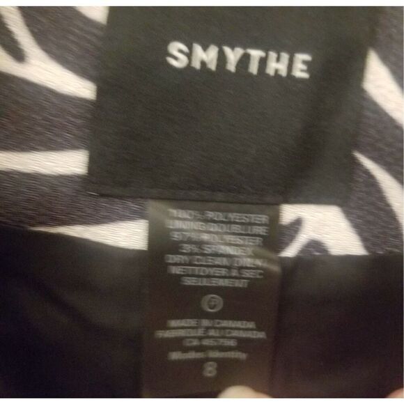 Smythe Zebra Print Long Peaked Lapel Blazer size 8 New without tags - Picture 5 of 8